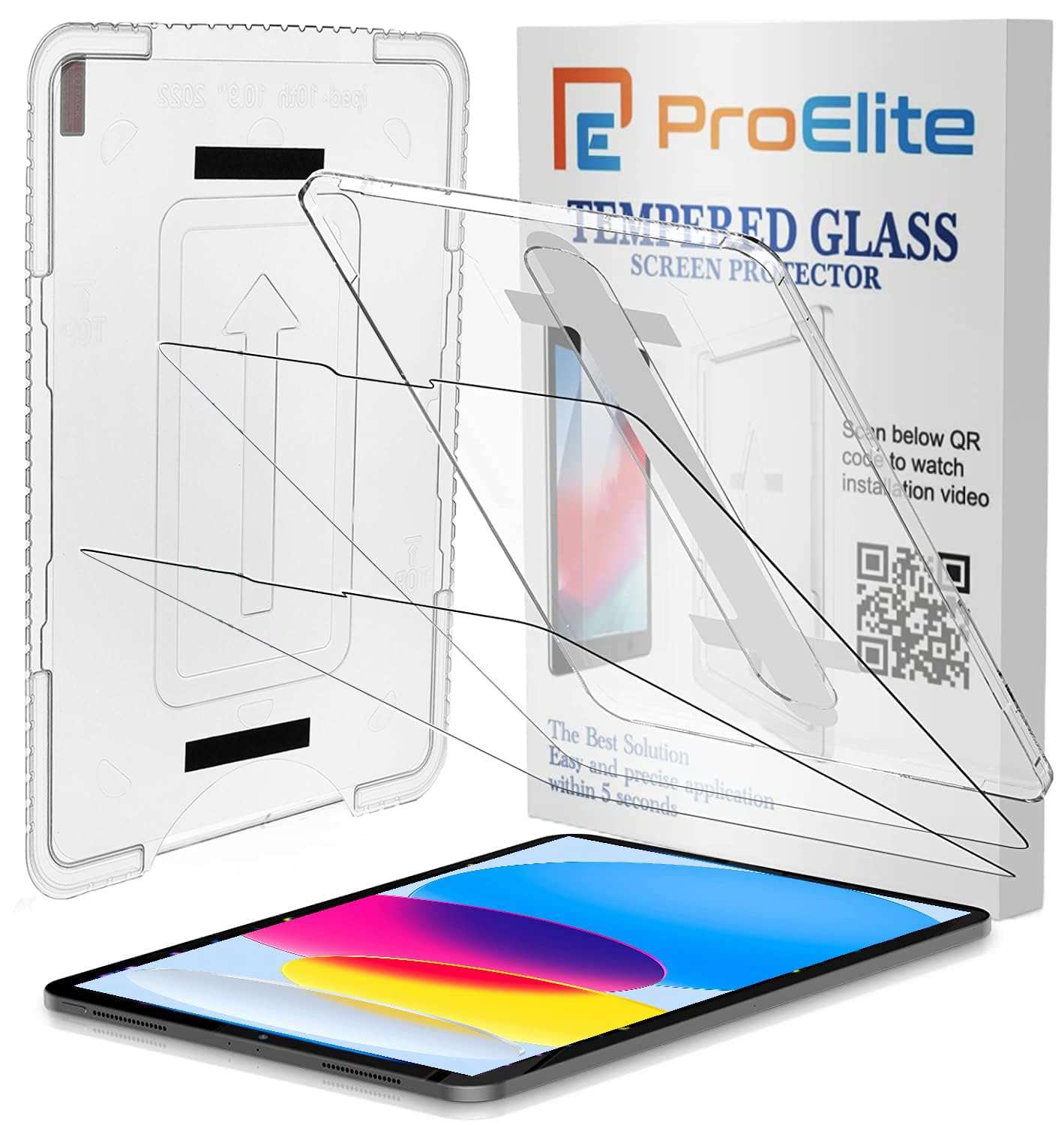 ProElite Screen Protector for Apple iPad 10th Gen, Premium Tempered Glass Screen Protector for Aple iPad 10th Generation 10.9 inch with Smart Kit (B0D3TYR573) Amazon Price History, Amazon Price Tracker