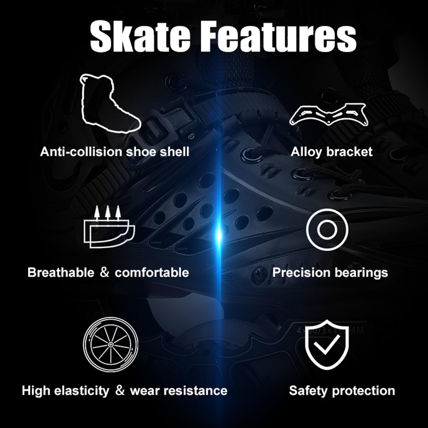 Patines En Línea Adulto, Patines Profesionales para Mujer Y Hombre, Patines En Línea De Carreras De 3 Ruedas con Ruedas De 110 Mm Y Forro Lavable, Unisex