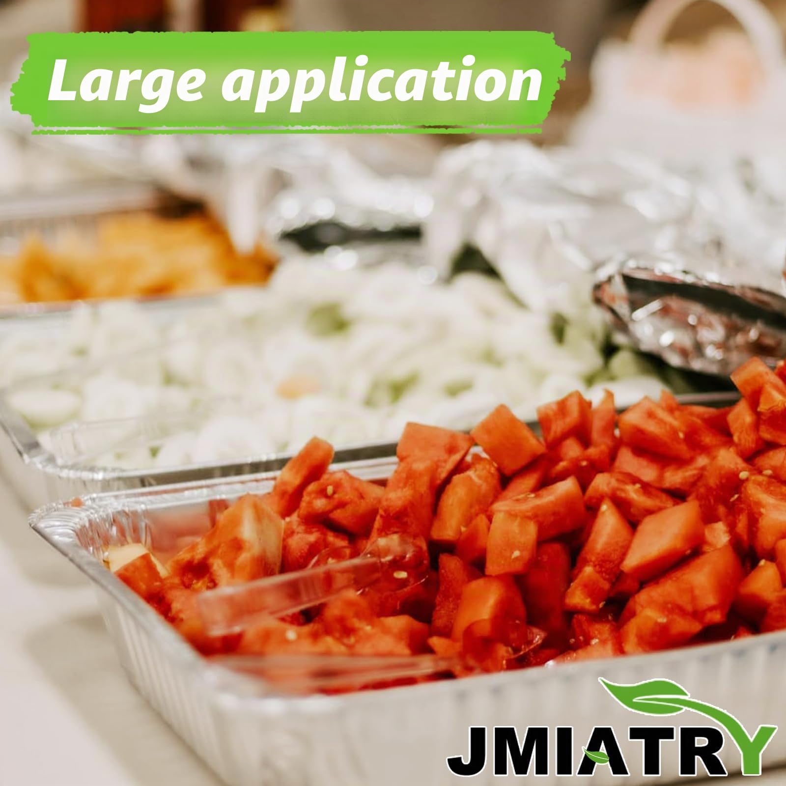JMIATRY Lot de 25 grands plateaux jetables en aluminium - 41 x 26 x 2,5 cm - Argentés - Rectangulaires - 1500 ml - Pour pâtisserie, rôtir, barbecue et cuisine