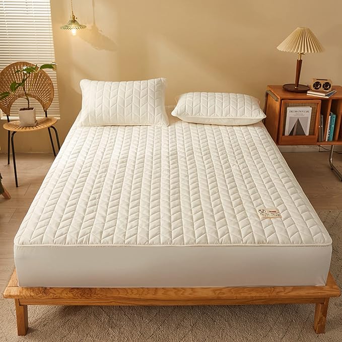 LLATUAN Fitted Sheet Extra Deep 180 x 200 cm Mattress Protector Home