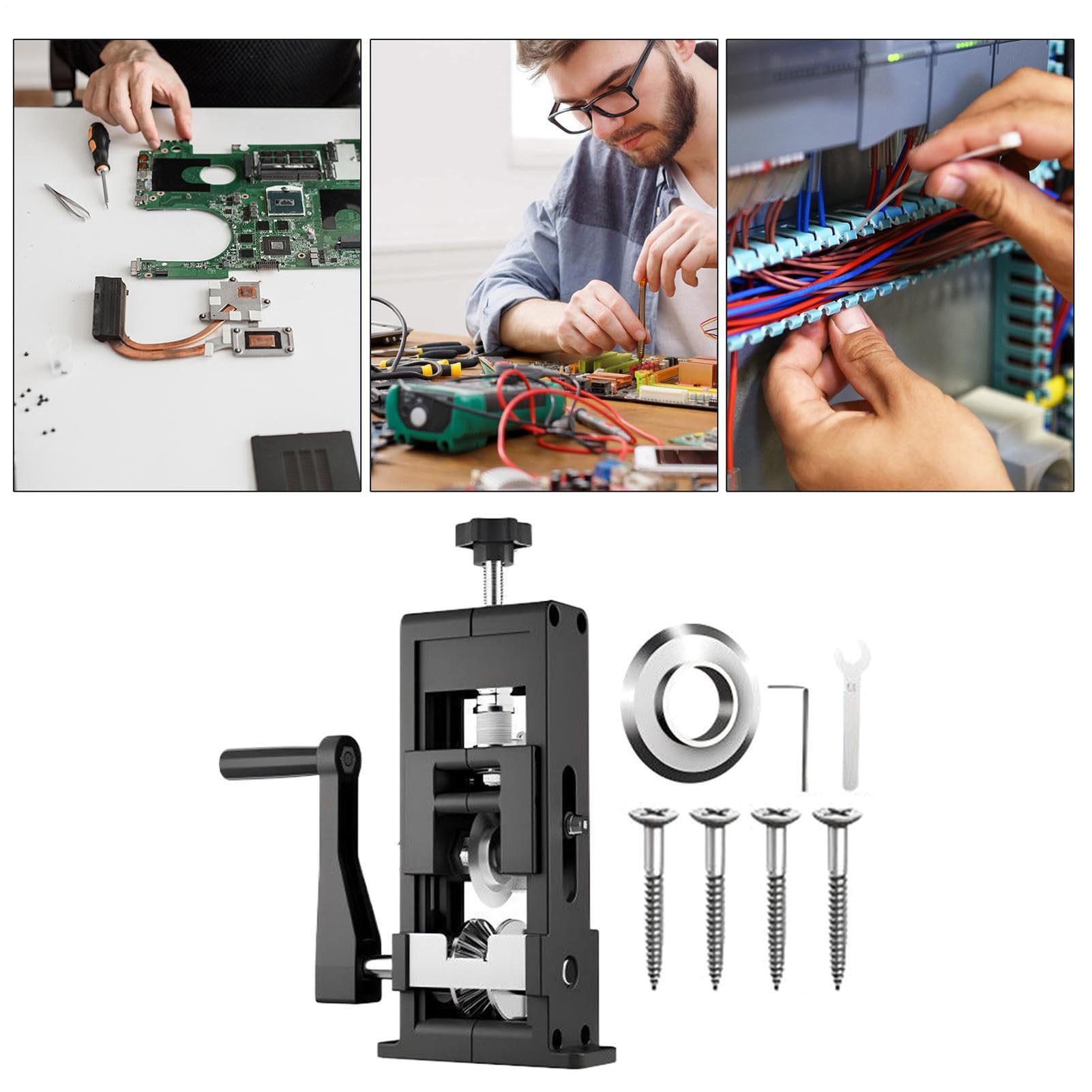Dénudeur de fil manuel,Coupe-câble ergonomique professionnel - Dénudeur de Fil de Cuivre - pour Électricien, Réseau, Électricité, Usage Commercial, Industriel, Résidentiel, Bâtiment, Véhicules,