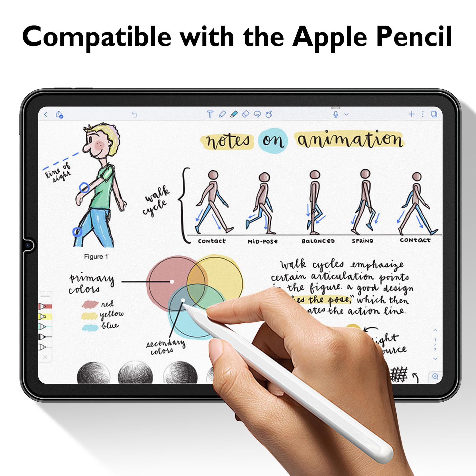 Mothca 9H matowe szkło ochronne do Apple iPad Mini 7 (A17 Pro) 8,3" 2024 / iPad mini 6 2021 matowa folia ochronna folia papierowa, ochrona przed odciskami palców (1 sztuka)