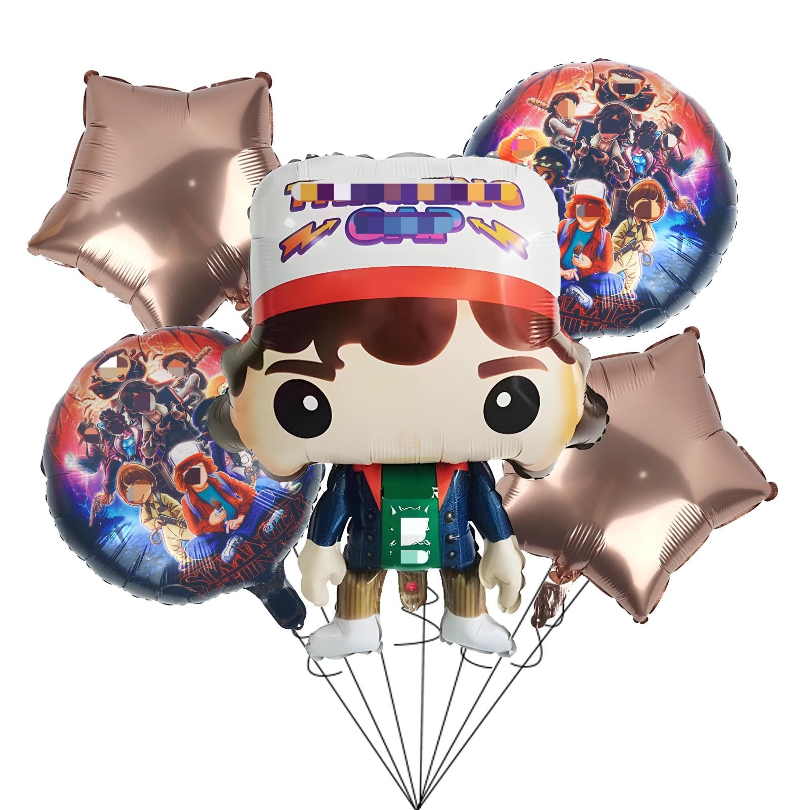 5PCS Strange Party Balloons, Movie Theme Birthday Decorations, Cartoon Foil Balloon Set Party Supplies for Boys Girls Kids