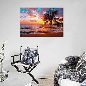 Amazon.co.jp: ハワイ 海 と 空 の 絵 アートパネル 海 絵画絵 自然