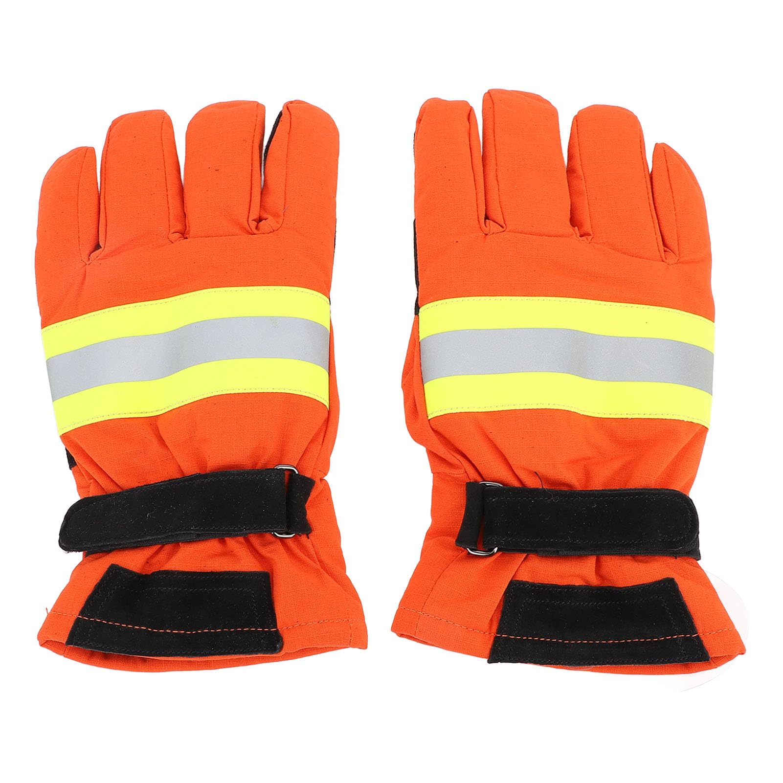 Asixxsix Feuerwehrhandschuh, Hitzebeständige und Flammenbeständige Feuerwehrhandschuhe mit Reflektierenden Streifen, rutschfeste, wasserdichte Feuerwehr-Rettungshandschuhe für Baumarkt