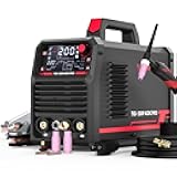 YESWELDER 200A AC/DC Aluminum Tig Welder with Pulse Large LED Display, Digital Inverter STICK/TIG 110/220V Dual Voltage TIG Welding Machine TIG-200P ACDC