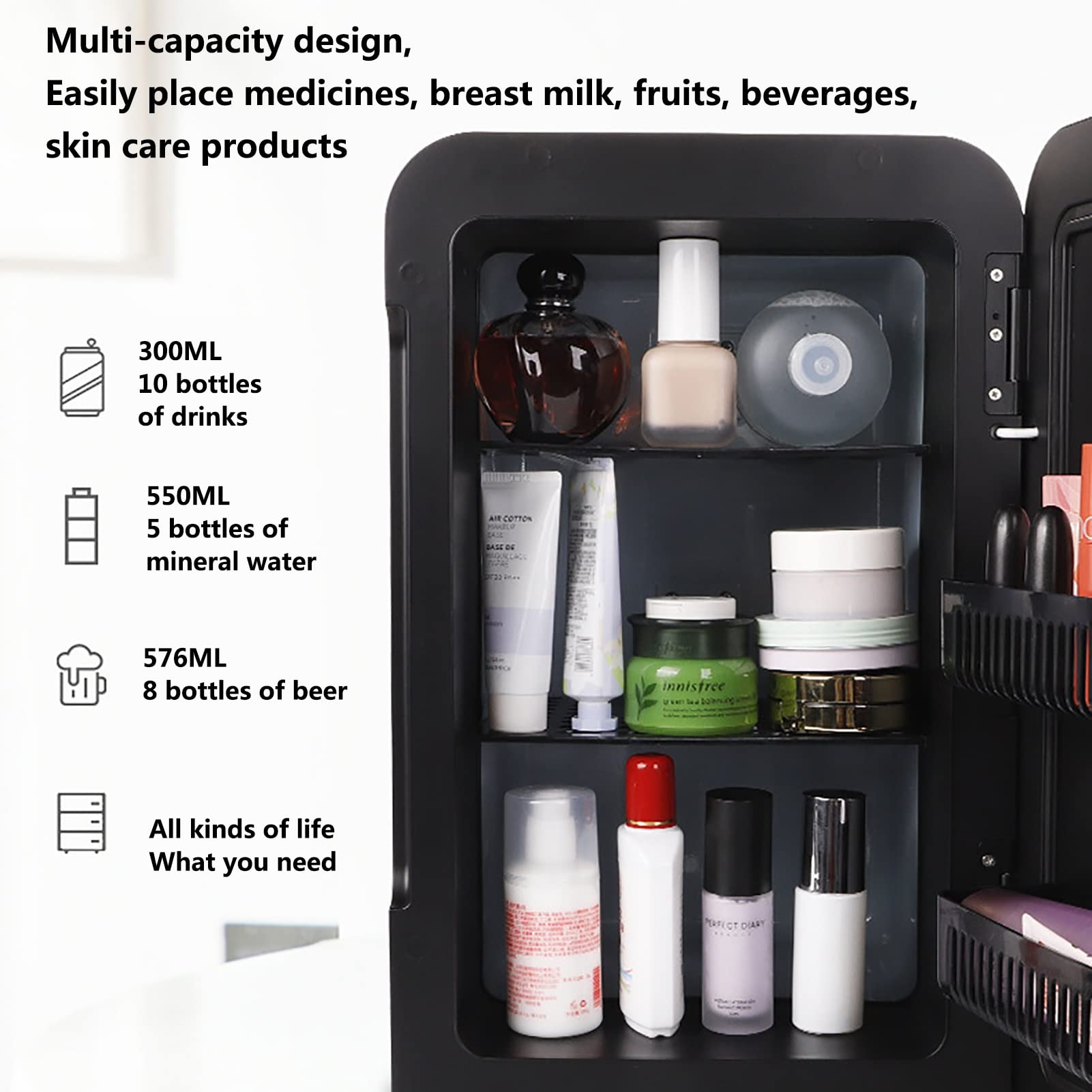10L Mini Frigo Numérique, AC/DC Refroidisseur Chauffant Pour Auto Maison