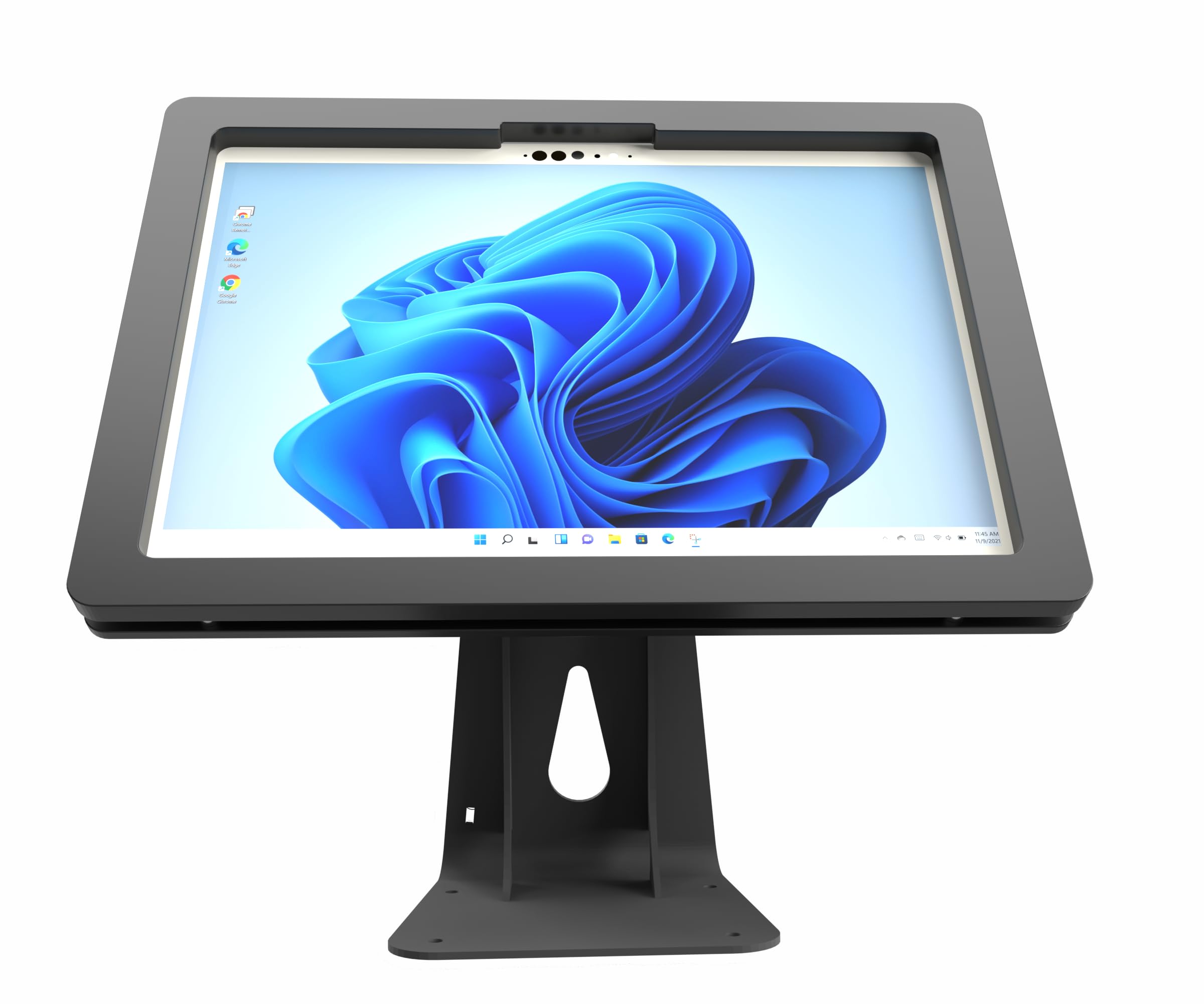 TABcare Anti-Theft Acrylic Case with 360 Rotate 180 Swivel Metal Desktop Stand for MS Surface Pro 8/9/10/11 Tablet (Black)