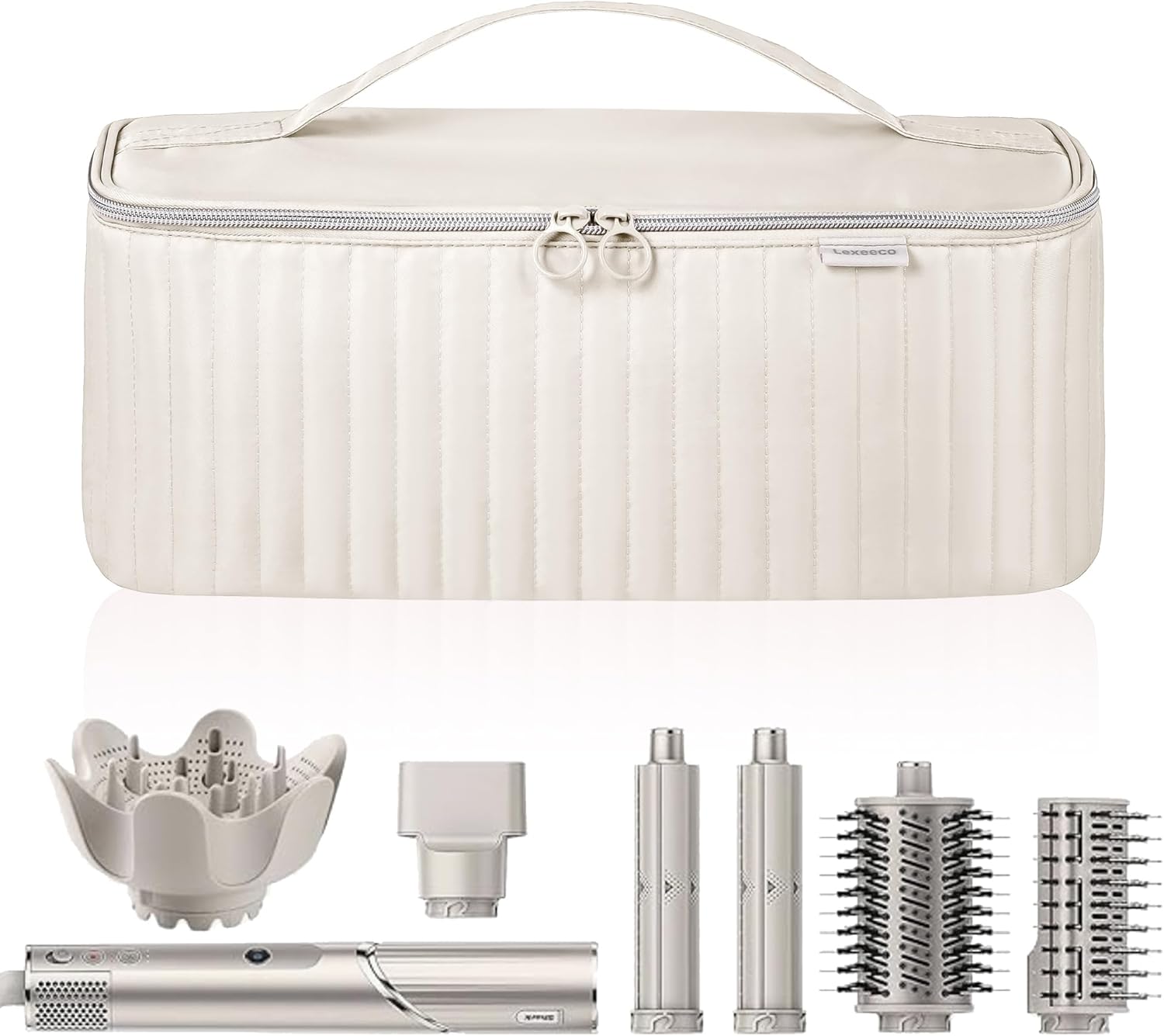 Travel Carrying Case for Hair Dryer Shark Flexstyle Dyson Airwrap Brush Hair Accessories Tools Storage Bag for Revlon Hairdryer Styler Organizer (Beige) Travel Carrying Case for Hair Dryer Shark Flexstyle Dyson Airwrap Brush Hair Accessories Tools Storage Bag for Revlon Hairdryer Styler Organizer (Beige)