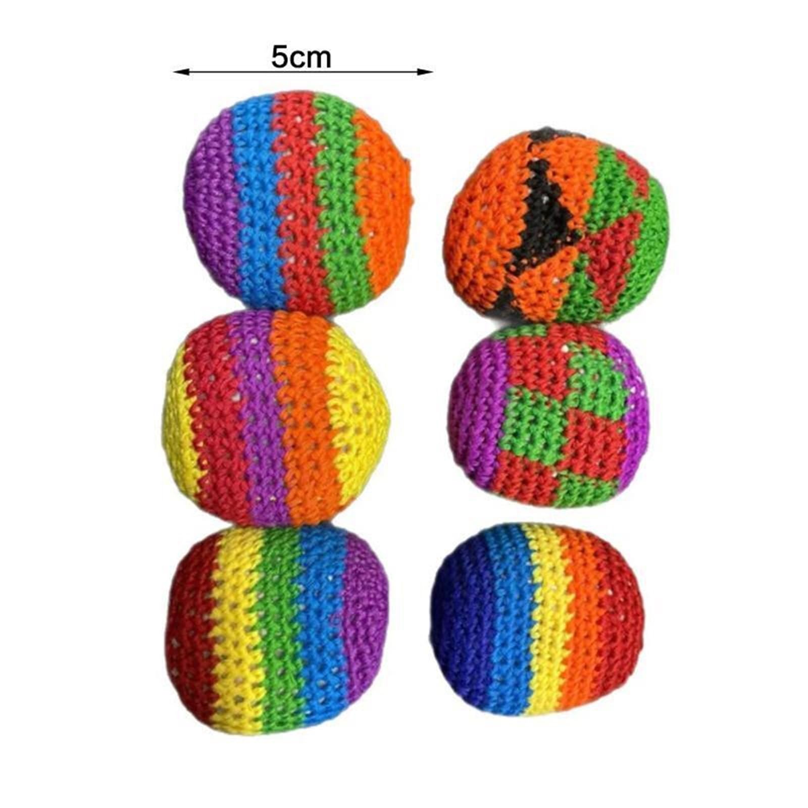 Handgemachte Footbags 1/6/12 Stück Outdoor Soft Handmade Footbag Säcke Jonglierbälle Langlebige Gruppenspielaktivitäten(Random 12pcs)