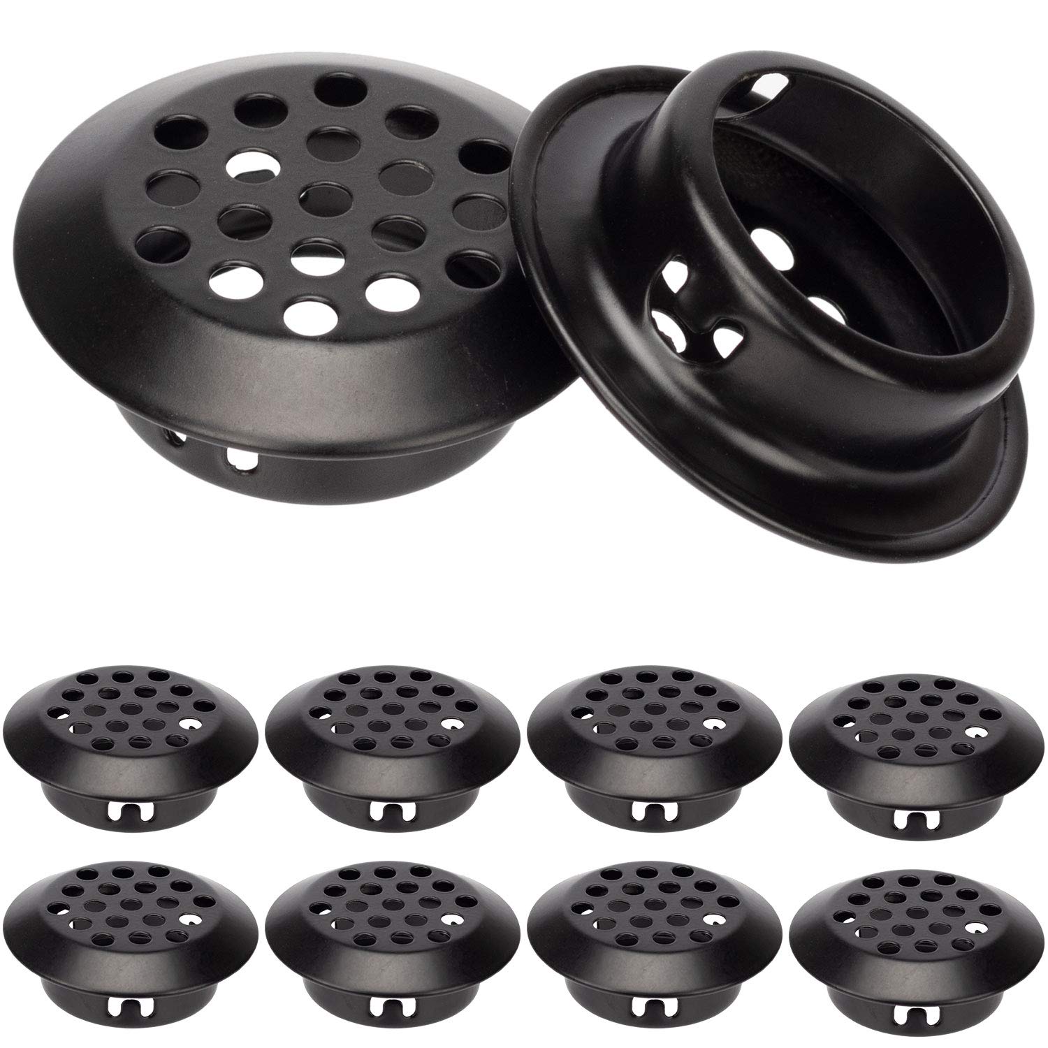 Buy PAGOW 10 Set Black Circular Soffit Air Vents, 1.4 Inch(25mm ...