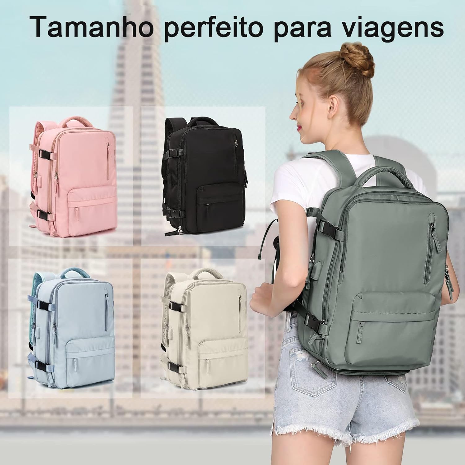 Mochila De Viagem Grande, Impermeável, Com Porta Usb, Multifuncional Antifurto, Compartimento Para Sapatos, Bolso Para Viagem, Mochila Para Notebook, Feminina E Masculina em promoção! Veja a oferta e mais achadinhos de Bolsas 8 Hoje é o melhor dia para comprar Mochila De Viagem Grande, Impermeável, Com Porta Usb, Multifuncional Antifurto, Compartimento Para Sapatos, Bolso Para Viagem, Mochila Para Notebook, Feminina E Masculina com aquele preço maroto! Promoção! Aproveite a oferta! 8