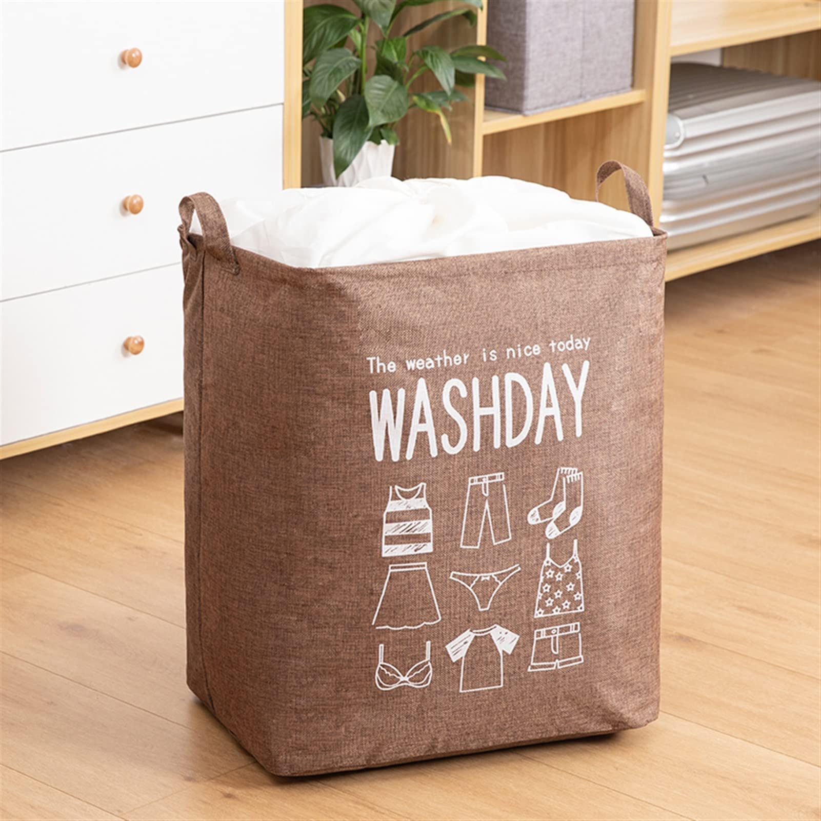 Sac de rangement de vêtements coton pour couette et organisateur sous le lit 75L