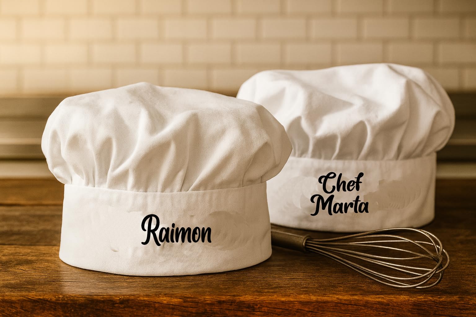 Giacche da Cucina per Bambini. Giacca da Cuoco per Bambini Personalizzata. Set Cappello e Giacca da Cuoco. Regalo Completamente Personalizzato (misurare 8, Berretto + Giacca)