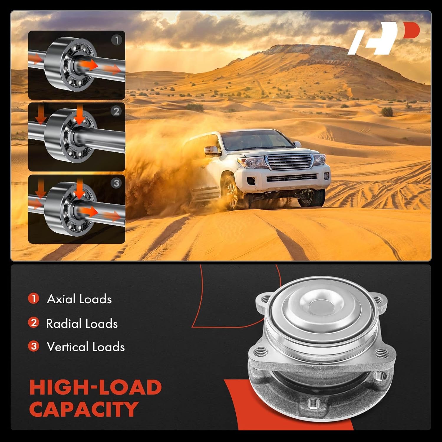 A-Premium Rear Wheel Bearing and Hub Assembly Compatible with Jeep KL Series Cherokee 2014-2022 & Chrysler 200 2015-2017, FWD Only