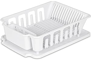 STERILITE 2-Piece Dish Drainer Set For Large Sinks