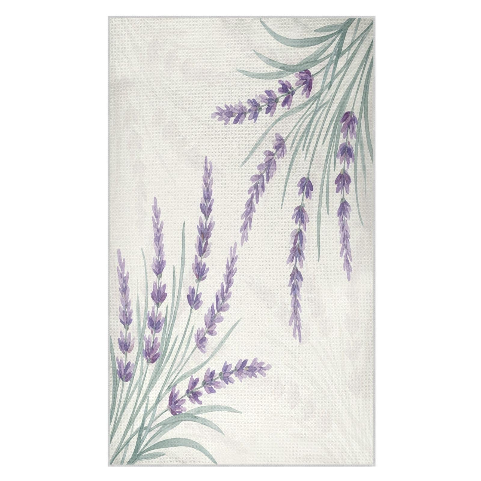 BURSTDDY Lavender Kitchen Towels,Absorbent Dish Towels 1 Pack
