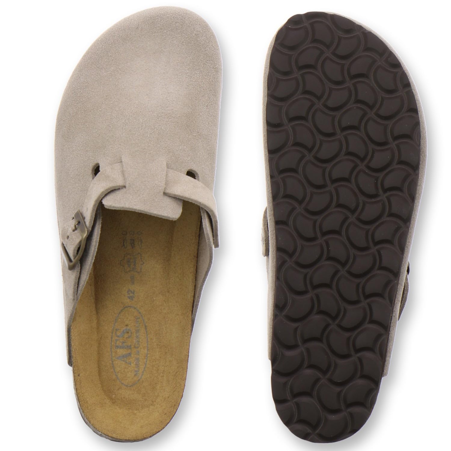 AFS-Schuhe 3900 Herren Clogs, Bequeme Hausschuhe für Männer, Pantoffeln aus Leder, Made in Germany