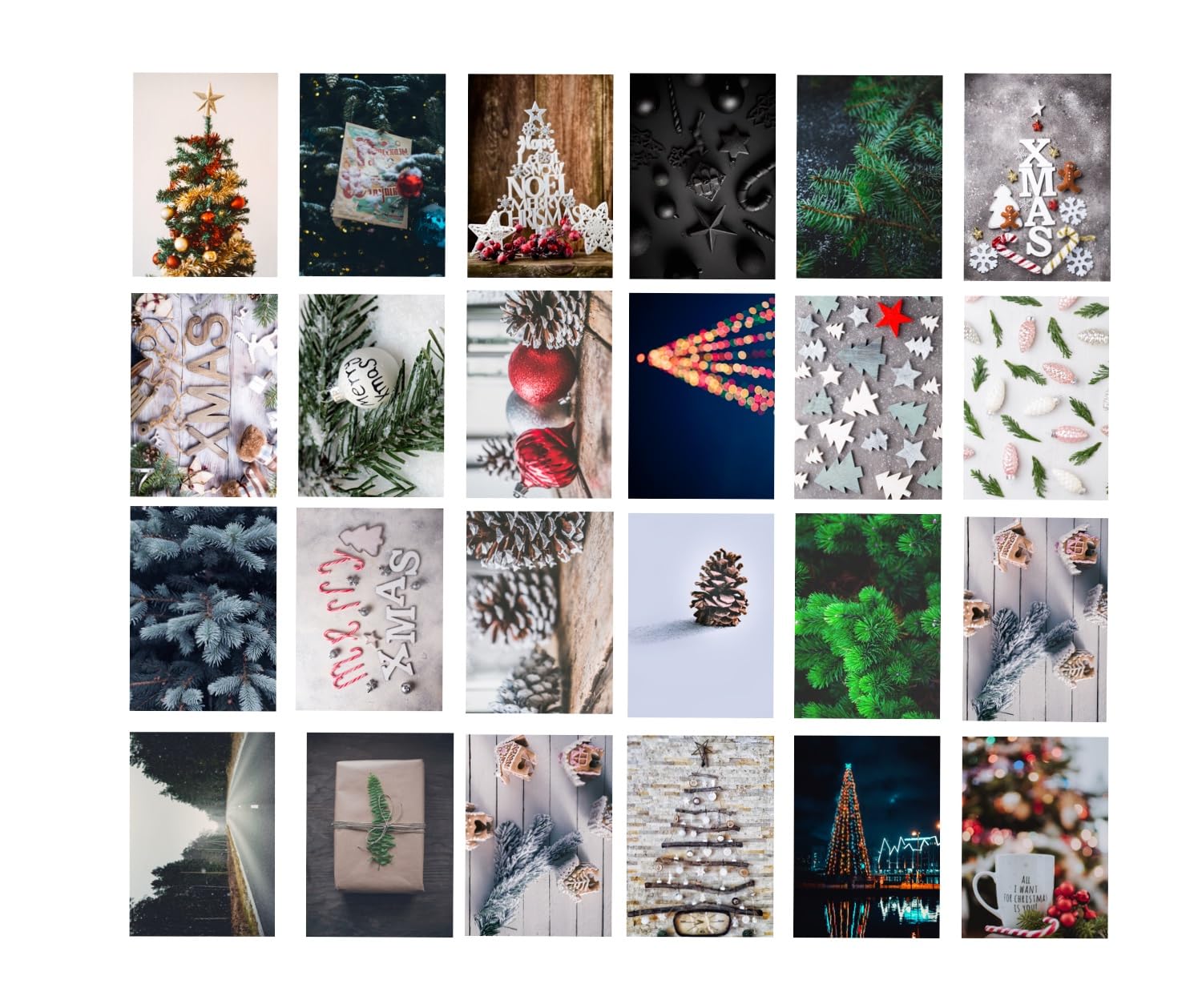Lot de 240 cartes cadeaux de Noël - Cartes postales - Cartes de Noël - Design moderne avec enveloppes (240 pièces)