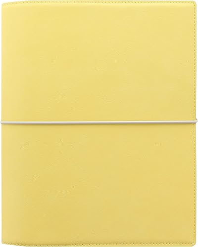 Filofax Domino - Organizador suave, tamaño A5, aspecto de cuero, cubierta táctil suave, seis anillos, agenda semanal para ver, multilingüe, 2024