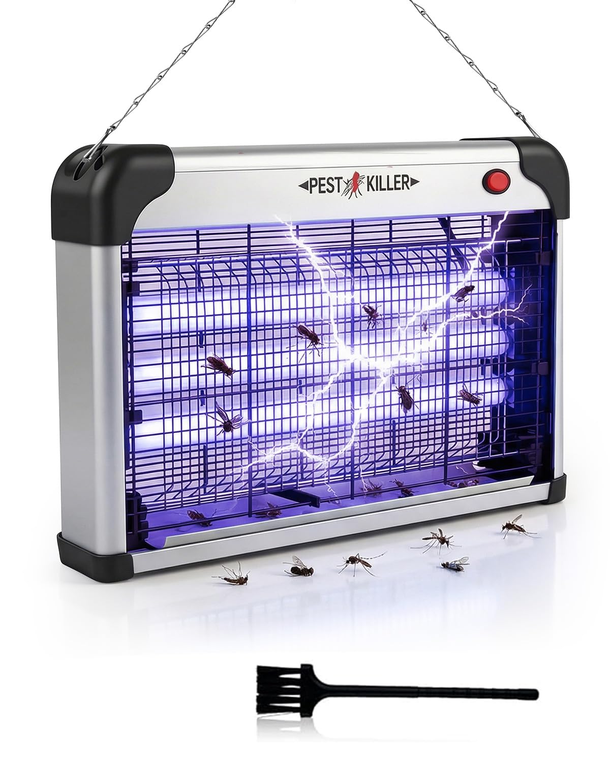 Insektenvernichter Elektrisch 30W, 2026 Upgrade 3500V UV-Mückenfalle mit Schalter, 3 UV-Lampen Fliegenfalle Elektrische, Wandmontierter Ultraviolette Mückenlampe für Zuhause, Büro, Terrasse, Garten