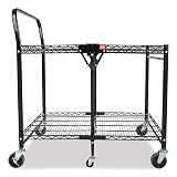Bostitch Office Stowaway Folding Utility Cart, NSF Certified, Metal Heavy Duty Design, 23.5" x 37.5" x 39", Black – view 1