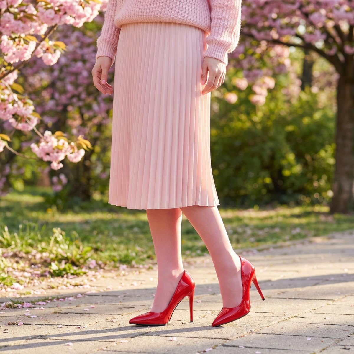 hingswink Womens High Heels 4 Inch Closed Pointed Toe Pumps Stiletto Heels for Women Dress Sexy Wedding Pumps - Image 3