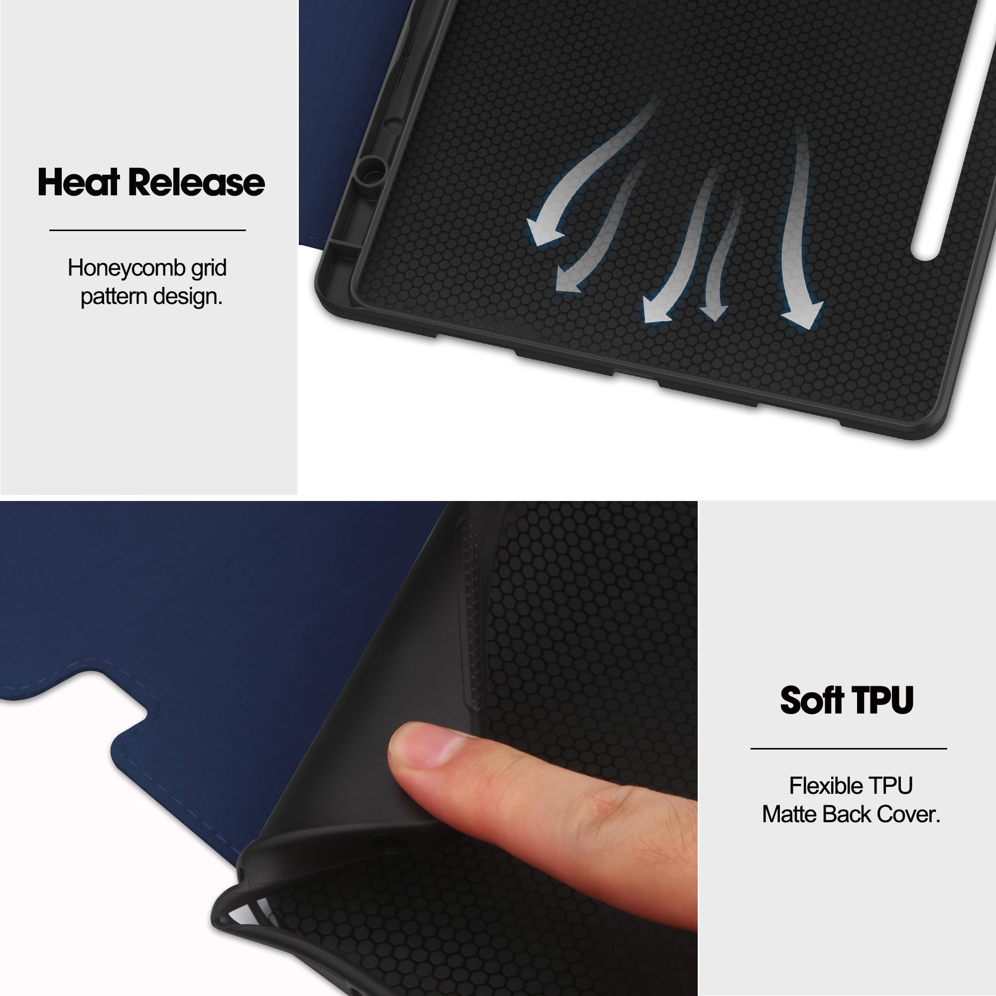 Amazon.co.jp: Lenovo Tab P12 12.7インチ用 ビジネス風 PUレザー 保護