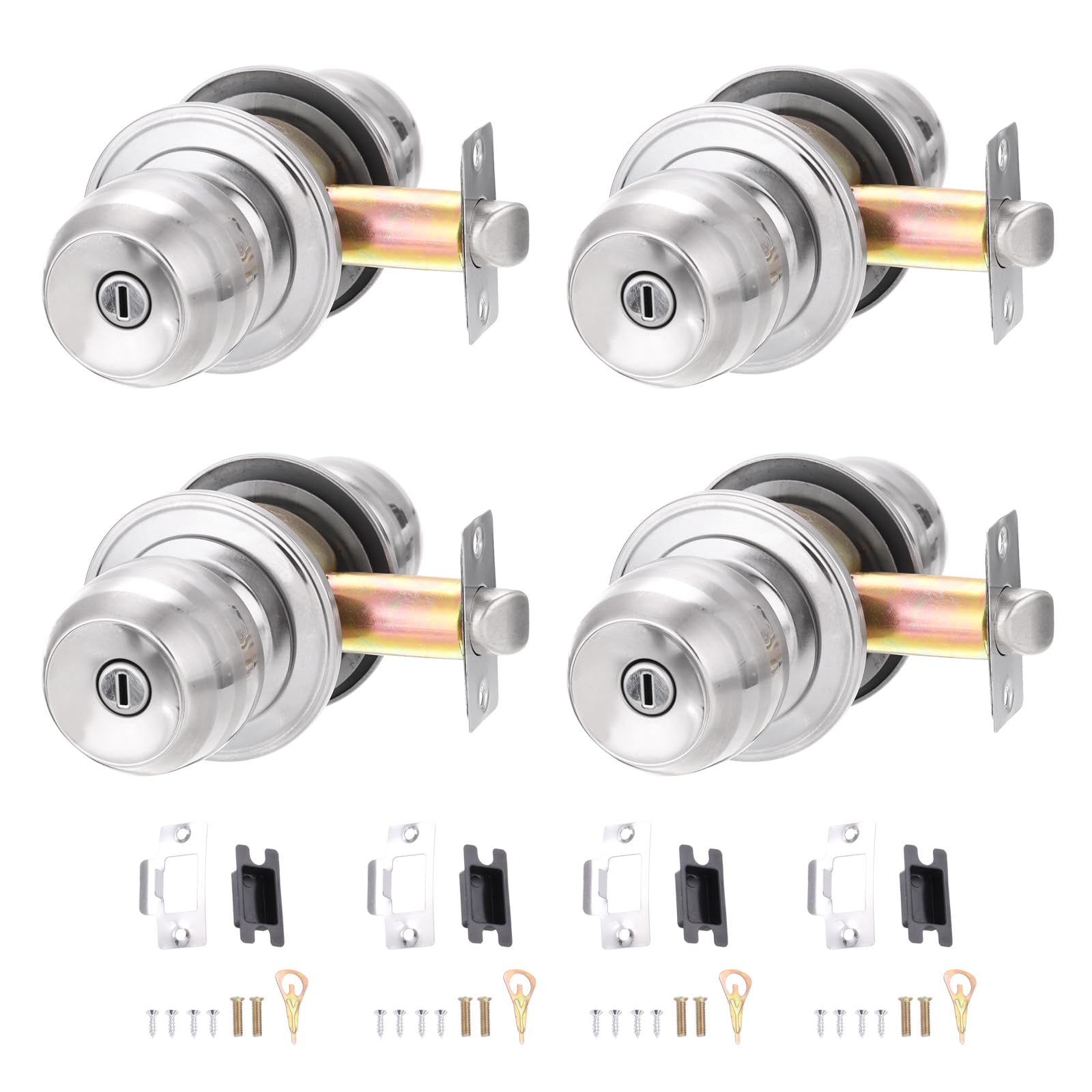PATIKIL Privacy Keyless Door Knobs Interior 70mm/2.8inch