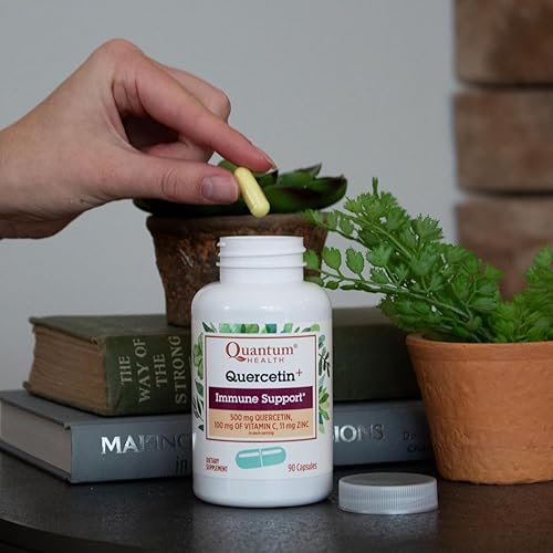 Miniatura 8 de Quantum Health Quercetin+ 500mg Potente suplemento de apoyo inmunológico con zinc 11 mg y vitamina C 100 mg  Complejo de refuerzo de inmunidad