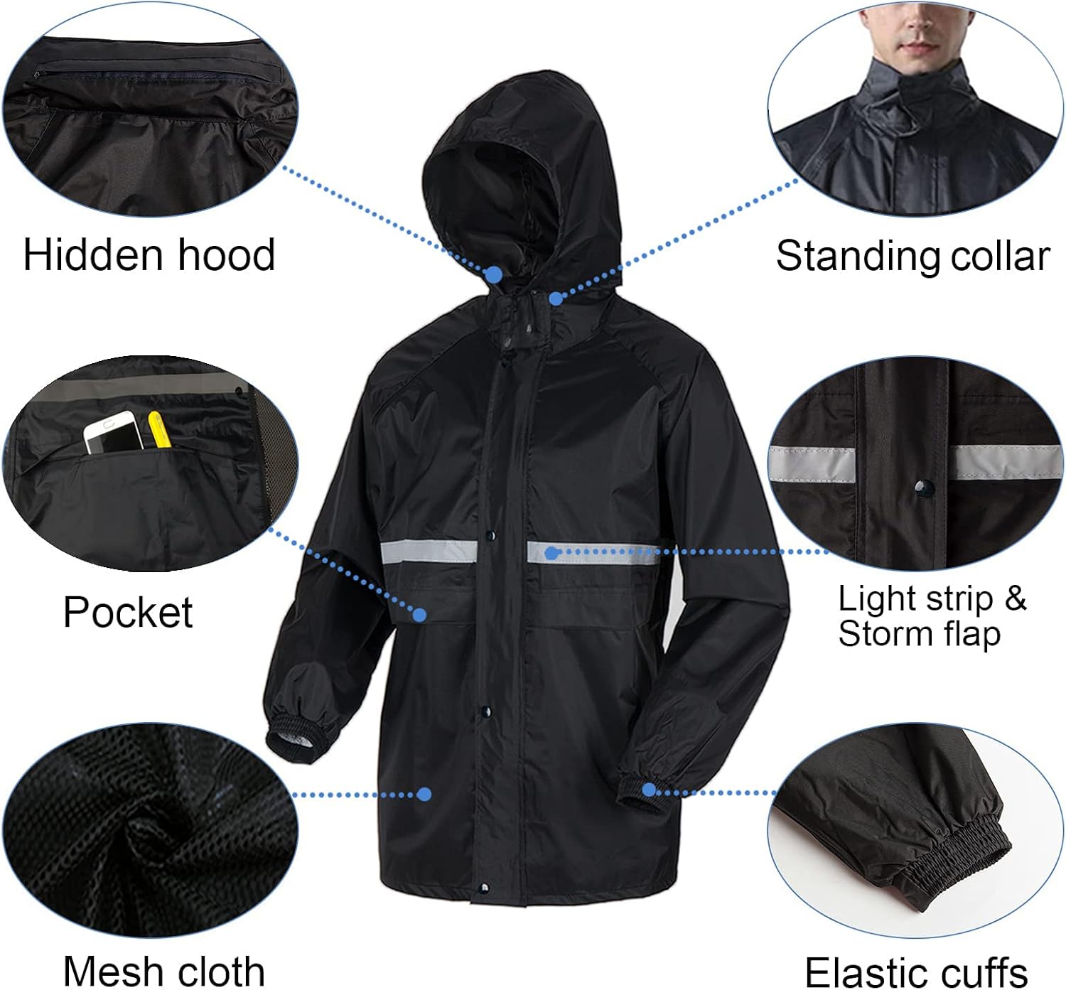Rеvіеw Prоduсt Weleyclore Rain Gear for Men, Lightweight Waterproof Rain Coats for Motorcycle Golf Fishing (Jacket & Pants) Amаzоn Crаzу 🔥 Dеаlѕ Weleyclore Rain Gear for Men, Lightweight Waterproof Rain Coats for Motorcycle Golf Fishing (Jacket & Pants)
