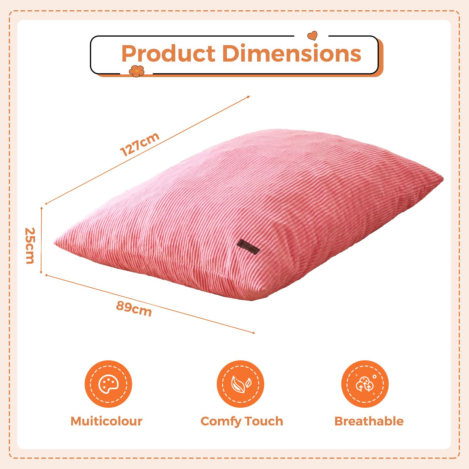 MAXYOYO Pouf pour Enfants, Pouf Confortable en Corde, Pouf géant avec Rembourrage en Mousse Moelleuse, Fauteuil Confortable pour Jouer, Lire, se détendre