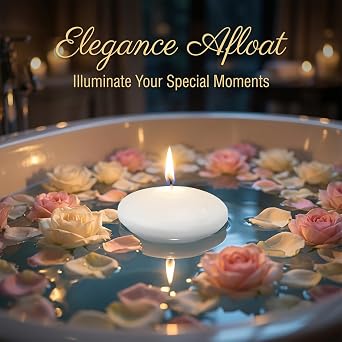 MAQIHAN 30 PCS White Floating Candles - Small Floating Candles for Centerpieces Unscented Dripless Wax Burning for Home Decorations, Weddings, Parties, Holiday, Special Occasions and Christmas