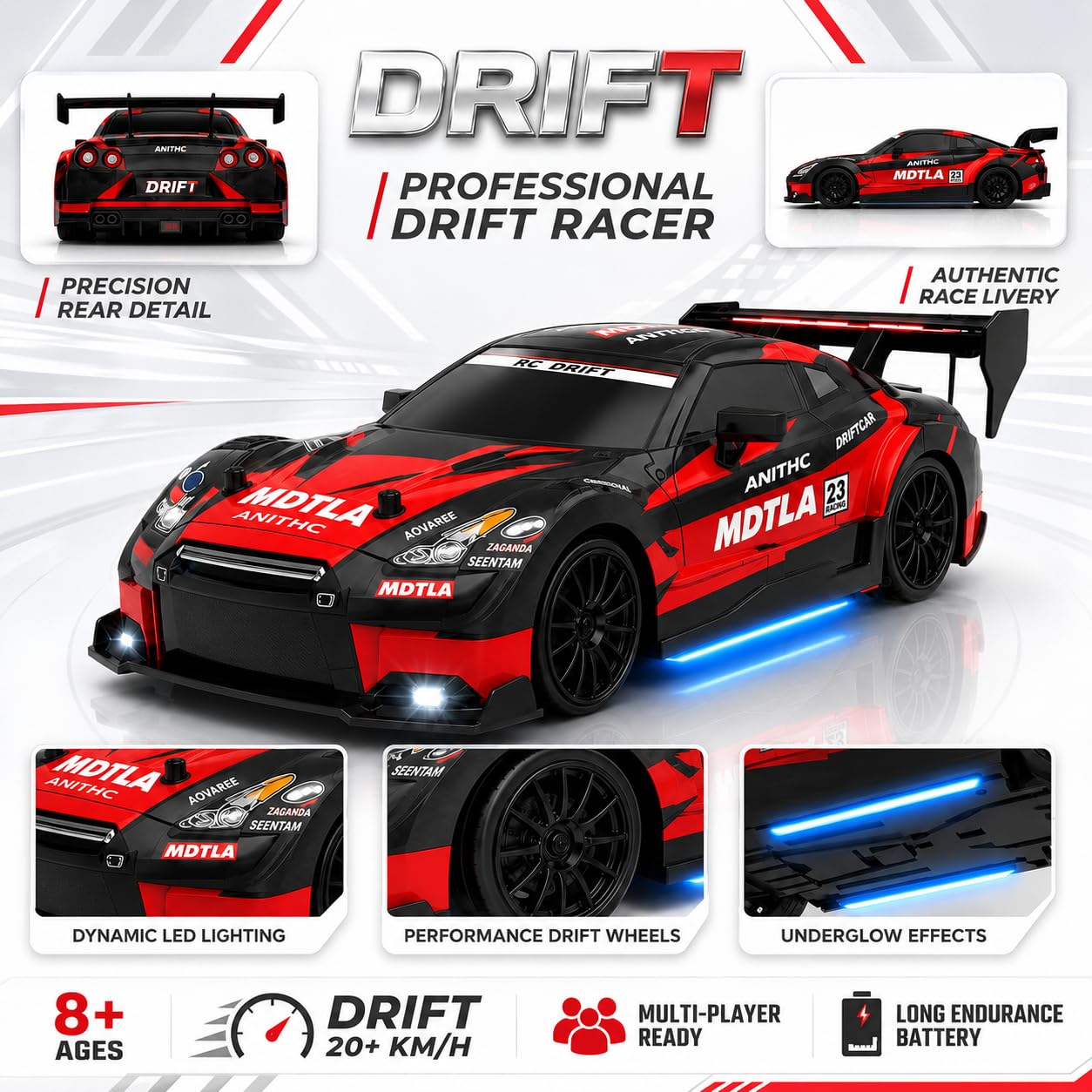 FLYTEK 4x4 RC Drift Car - Remote Control Racing -2