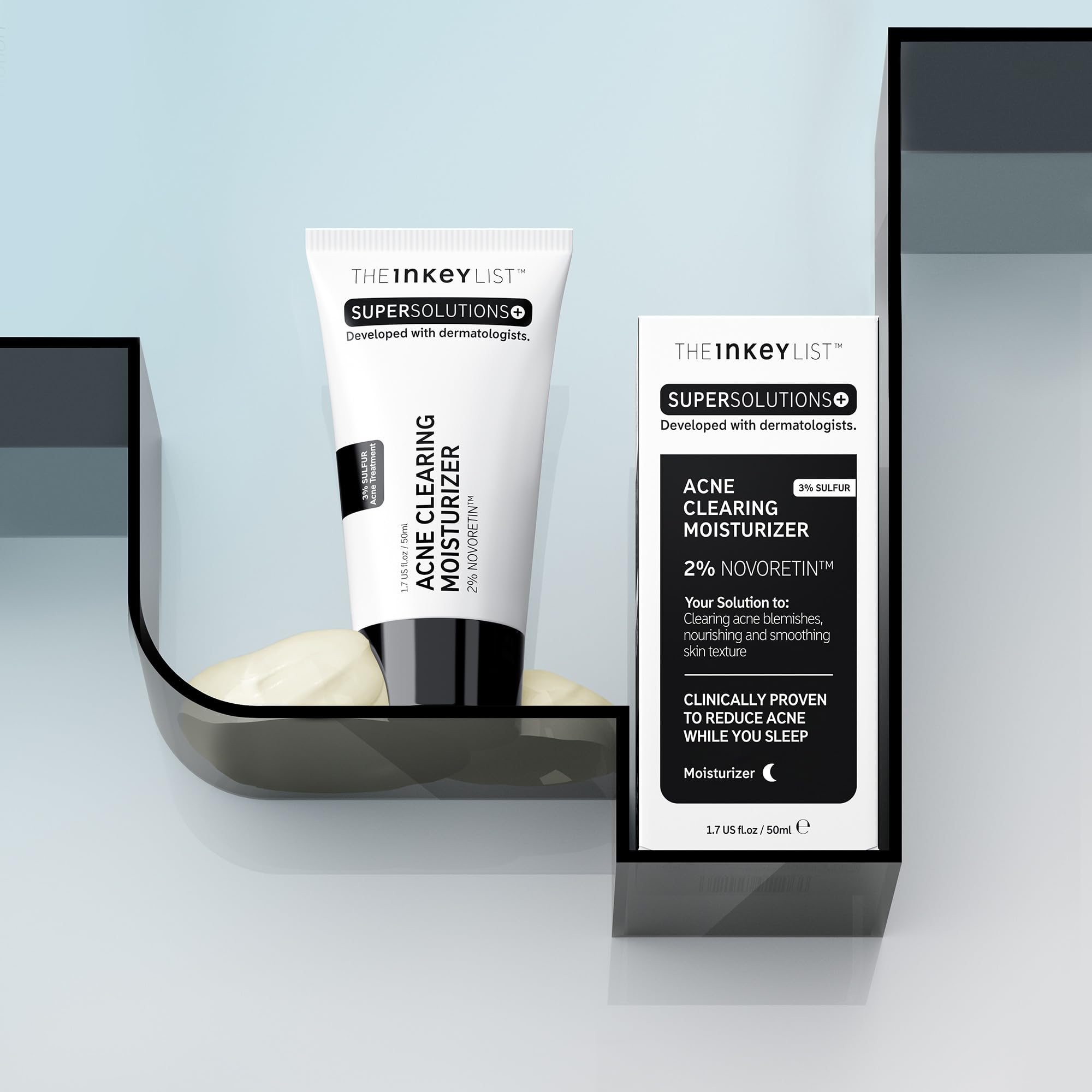 The INKEY List SuperSolutions Novoretin 2% Moisturizer, Skin Clearing Moisturizer to Reduce Blemishes and Breakouts While You Sleep, Non-Comedogenic 1.69 fl oz