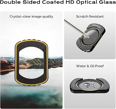 MOVMAX magnetic UV filter DJI Osmo pocket 3, protection filter pocket 3 Creator Combo accessories, multi-coated/optical glass/light aluminum frame