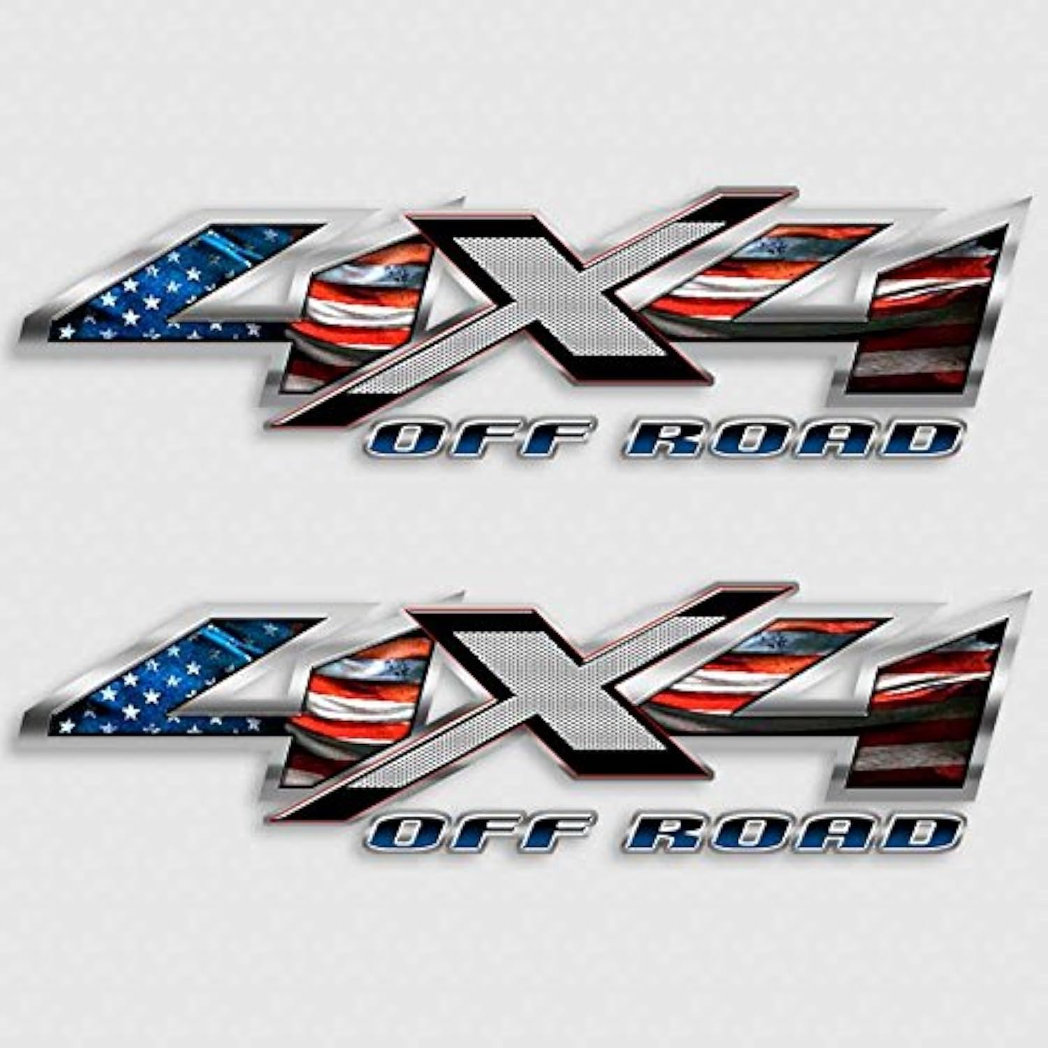 American Flag 4x4 Silverado Sierra Truck Decal Set USA Patriot Sticker