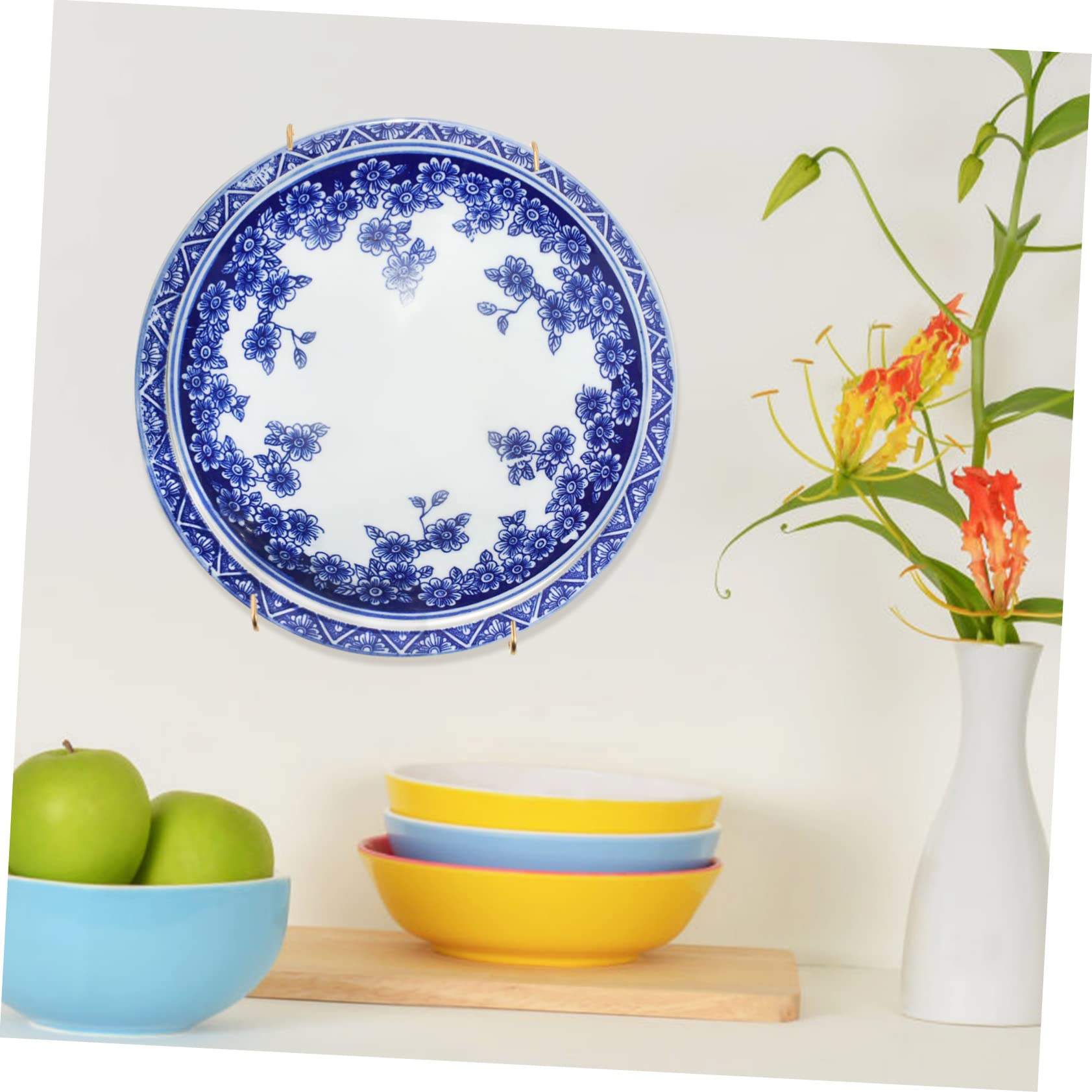 VASDEV 30 Piezas Soporte para Platos Ganchos en Forma de s de Acero Inoxidable Ganchos montados en la Pared Soportes para Platos Verticales Gancho para Colgar Platos Ganchos para Colgar p