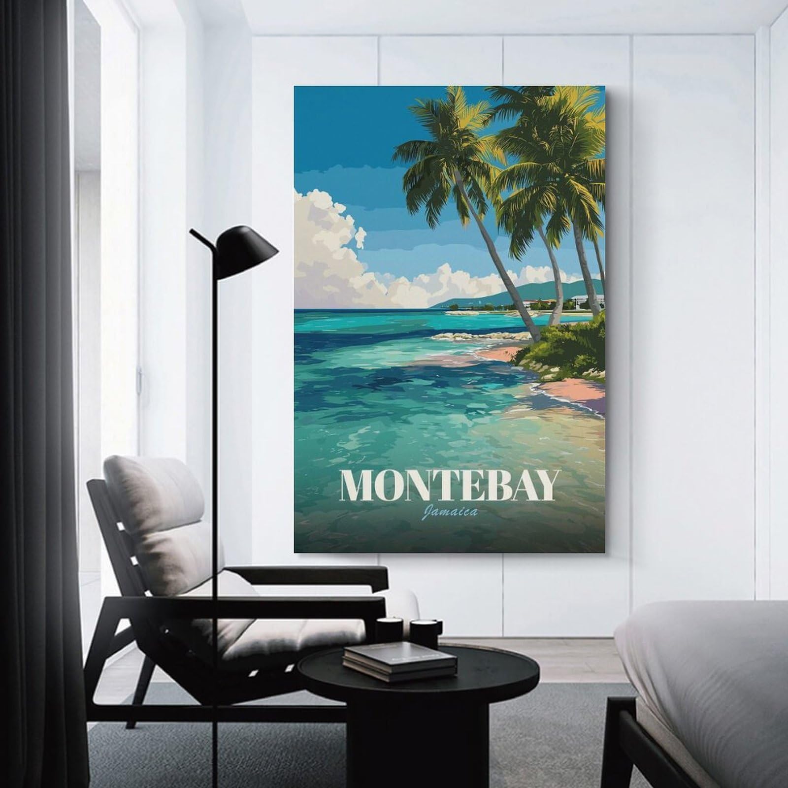Junmoney Unframe-Style-4-1 Montego Bay Jamaica Tropical Beach Room Decor Wall Art, 20X30inch(50X75cm), For Gallery Wall Decor And Room Displays, Decorative Artwork With Flexible Styling