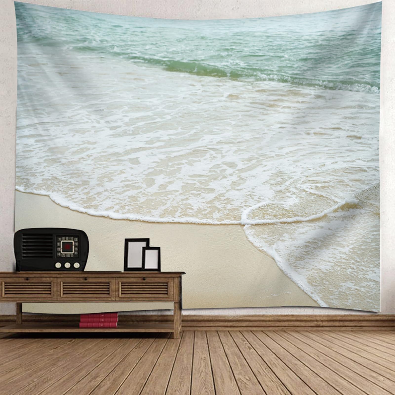 Tapisserie plage 240x260CM deco murale pour masquer mur chambre