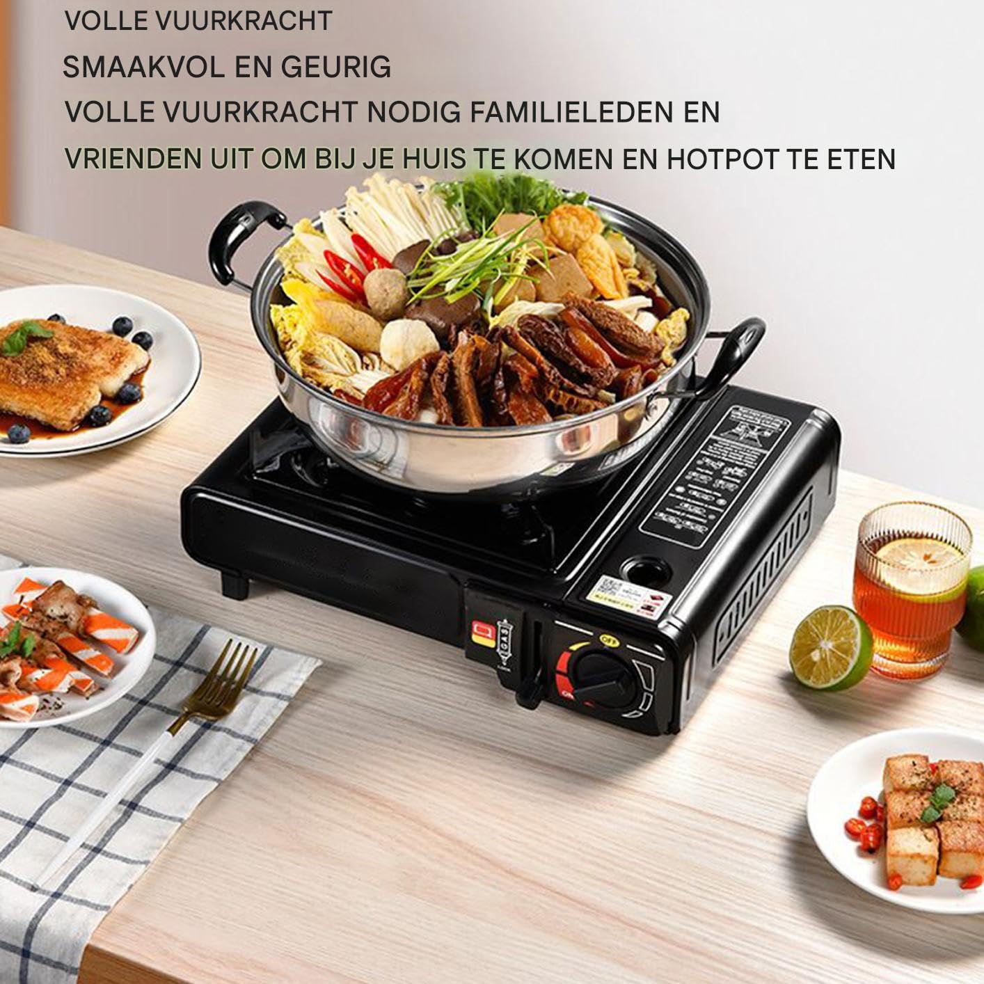 Hornillo de Camping Equipo Quemador Supervivencia Con Encendido Automático | Hornillo Cassette para supervivencia al aire libre, picnic, camping, senderismo, pesca, mochilero, viaje por carretera.