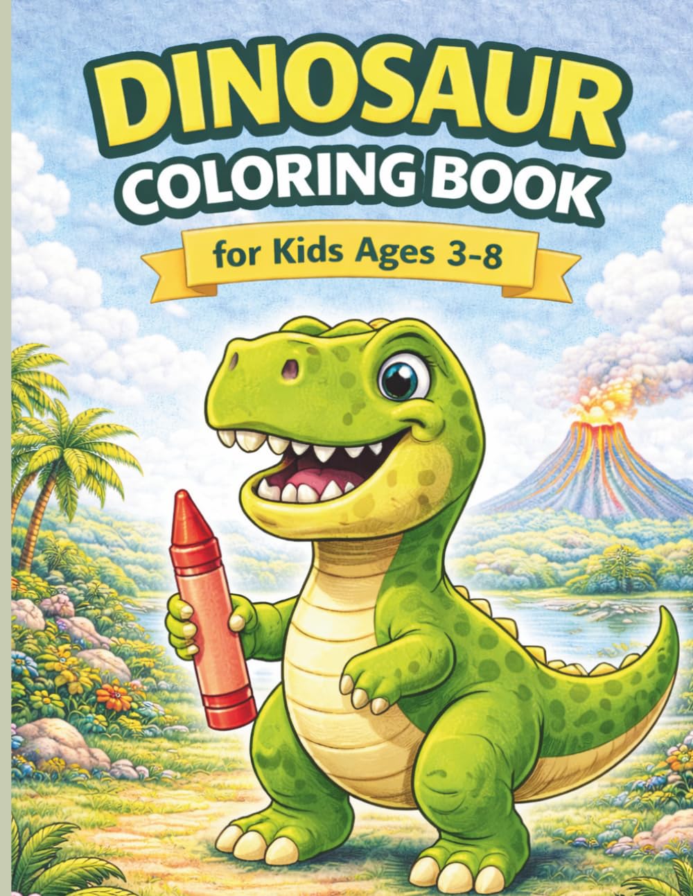 Dinosaur Coloring Book for Kids: Fun Dinosaurs for Kids Ages 3-8