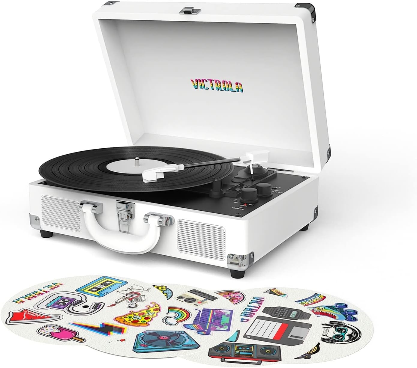 Canvas Record Player (008-04-6235)