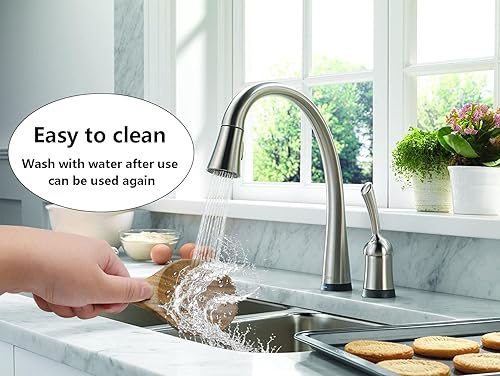 Miniatura 4 de 2 palas de arroz de madera, cucharas de arroz antiadherentes, cuchara de servir, cucharas de cocina, utensilios de cocina, 7.09 pulgadas