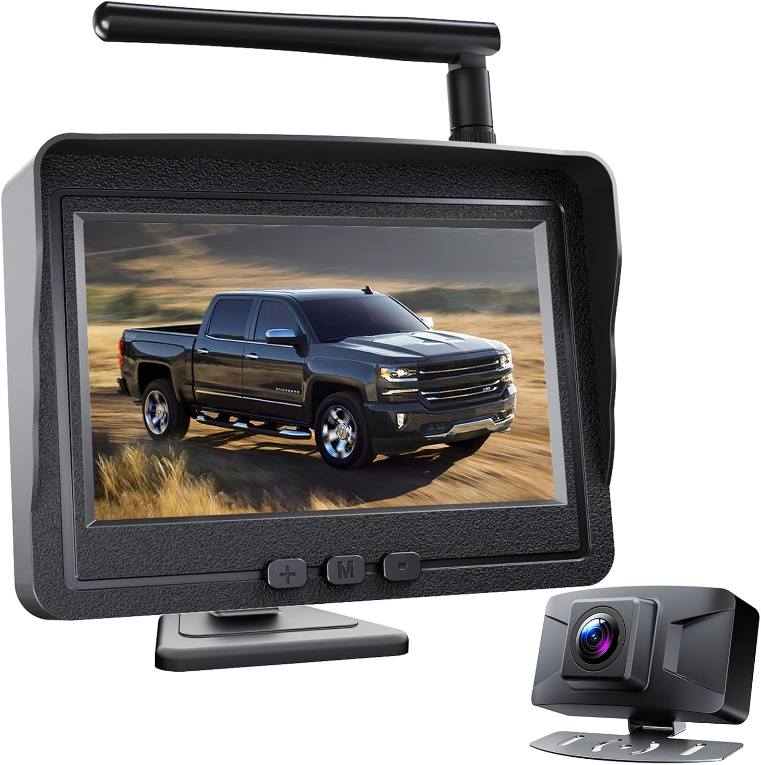 Telecamera Posteriore per Auto 1080P con Monitor HD LCD da 4,3" pollici, Telecamera per Auto Kit, Impermeabile IP68, Visione Notturna,Assistenza al Parcheggio per SUV, Camion, Furgoni