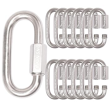 Quick Links Stainless Steel Quick Link Chain Connector Chain Repair Links Screw on M4/4mm 5/32