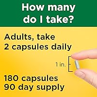 Vista 5 de Nature Made Glicinato de magnesio 200 mg por porción, suplemento de magnesio para el apoyo de músculos, corazón, nervios y huesos, 180 cápsulas