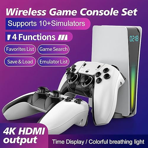 Miniatura 2 de 2025 Upgraded Retro Gaming Console Pro - Plays All Kinds of Retro Games - Video Game Consoles with 4K HDMI, Built-in 10000+ Games & 12 Emulators,