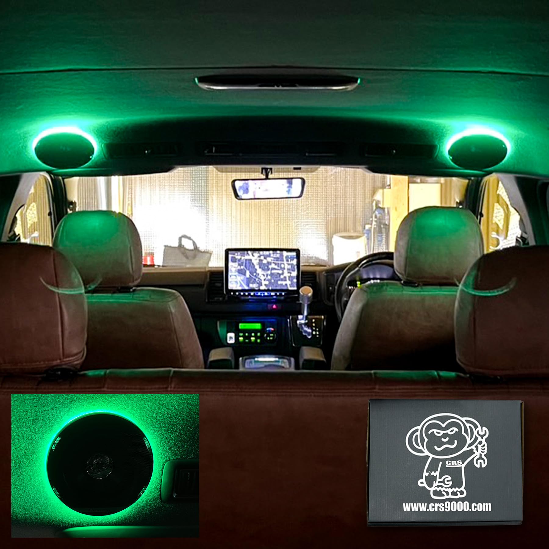 Amazon.co.jp: LEDシーリングライト ハイエース用 カラー：グリーン