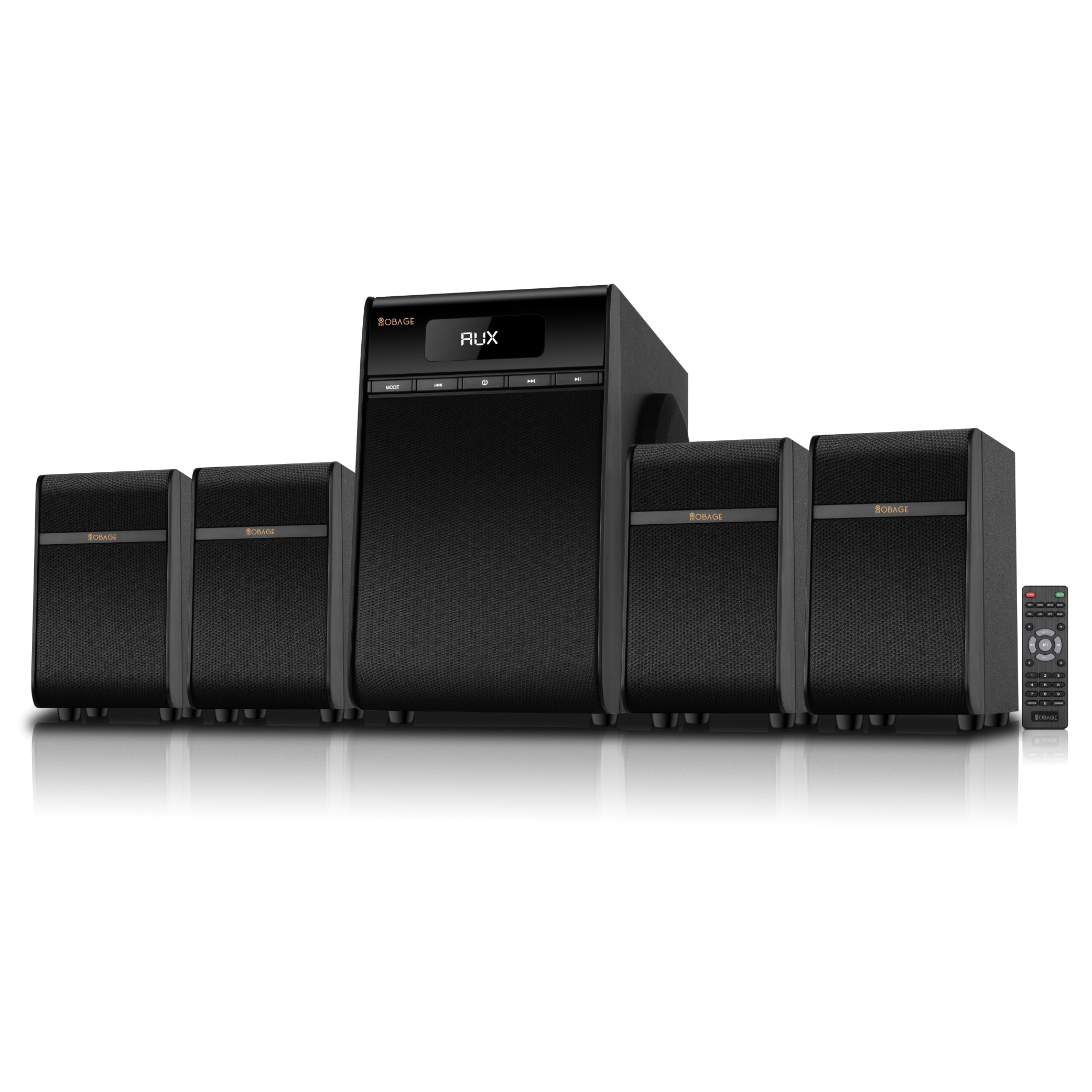 OBAGE Essential -6 4.1 Home Theatre System 100 Watt with HDMI ARC, Digital Bass Treble Control,Bluetooth 5.3v, USB,FM and AUX